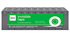 Office Depot® Brand Invisible Tape Refills, 3/4" x 1,000", Pack Of 10