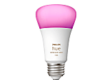 Philips Hue White and Color Ambiance - LED light bulb - shape: A19 - E26 - 10.5 W (equivalent 75 W) - 16 million colors/warm to cool white light - 2000-6500 K