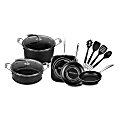 Vasconia® Urban 11-Piece Aluminum Nonstick Cookware Set, Black 1 thumbnail image
