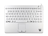 Man & Machine Premium Waterproof Disinfectable Silent 12" Keyboard - Industrial Silicon Rubber Keyswitch - White - SCLP+/W5 1 thumbnail image