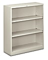 HON® Brigade® 3 Shelf Transitional Modular Shelving Bookcase, 41"H x 34-1/2"W x 12-5/8"D, Light Gray 1 thumbnail image
