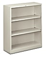 HON® Brigade® 3 Shelf Transitional Modular Shelving Bookcase, 41"H x 34-1/2"W x 12-5/8"D, Light Gray