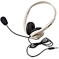 CalifoneMultimedia Stereo Headsets w/Mic Via Ergoguys - Stereo - Mini-phone (3.5mm) - Wired - Over-the-head - Binaural - Circumaural - 6 ft Cable