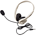 CalifoneMultimedia Stereo Headsets w/Mic Via Ergoguys - Stereo - Mini-phone (3.5mm) - Wired - Over-the-head - Binaural - Circumaural - 6 ft Cable 1 thumbnail image