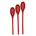Bradshaw Good Cook Mixing Spoons, Assorted Sizes, Red, Pack Of 3 Spoons 1 thumbnail image