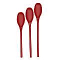 Good Cook Mixing Spoons, Assorted Sizes, Red, Pack Of 3 Spoons
