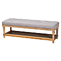 Baxton Studio Linda Storage Bench, Gray/Graywash 1 thumbnail image