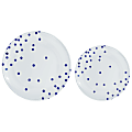 Amscan Round Hot-Stamped Plastic Plates, Bright Blue, Pack Of 20 Plates