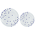 Amscan Round Hot-Stamped Plastic Plates, Bright Blue, Pack Of 20 Plates 1 thumbnail image