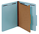 Office Depot® Brand Classification Folders, 1-3/4" Expansion, 1 Divider, 8 1/2" x 14", Legal, Blue, Box of 1