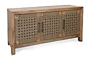 Coast to Coast Braden Wood Credenza/Sideboard, 29"H x 57"W x 17"D, Augustine Brown/Jute