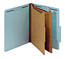 Office Depot® Brand Classification Folders, 2-1/2" Expansion, 2 Dividers, 8 1/2" x 11", Letter, Blue, Box of 1 1 thumbnail image