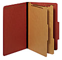 Office Depot® Brand Classification Folder, 2 Dividers, Legal Size (8-1/2" x 14"), 2-1/2" Expansion, Red
