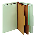 Office Depot® Classification Folder, 2 Dividers, Legal Size (8-1/2" x 14"), 2-1/2" Expansion, Light Green