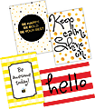 Barker Creek Poster Pack, 19" x 13 1/4", Hello You're Awesome, Set Of 4