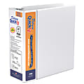 Stride® QuickFit® Space-Saving Deluxe View 3-Ring Binder, 4" D-Rings, 42% Recycled, White