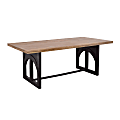 Coast to Coast Cassius II Wood Rectangle Dining Table, 30”H x 80”W x 40”D, Gateway Natural/Nightshade Black