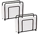 Mind Reader Wire Napkin Holders, 5”H x 6”W x 2”D, Gray, Set Of 2 Holders 1 thumbnail image