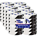 BOX Packaging Striped Vinyl Tape, 3" Core, 1" x 36 Yd., Black/White, Case Of 48