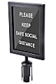 CSL Double-Sided Sign Holder For 6' Stanchion, Black 1 thumbnail image