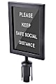 CSL Double-Sided Sign Holder For 6' Stanchion, Black