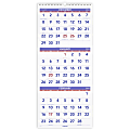 2025-2026 AT-A-GLANCE® Monthly 3-Month Reference Vertical Wall Calendar, 12" x 27", December To February