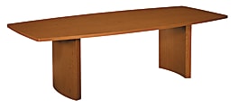 basyx by HON® Boat-Shaped Conference Tabletop, 44" x 96", Bourbon Cherry