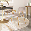 ZUO Desi Dining Chairs, Beige/Gold, Set Of 2 Chairs 1 thumbnail image