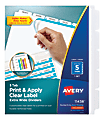 Avery® Index Maker Extra-Wide Tab Dividers, 5-Tab, White 1 thumbnail image