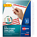 Avery® Customizable Index Maker® Extra-Wide Dividers For 3 Ring Binder, Easy Print & Apply Clear Label Strip, 8 Tab, Pack Of 5 Sets 1 thumbnail image