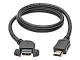 Tripp Lite High-Speed HDMI Cable With Ethernet Digital Video / Audio Panel Mount, 3'