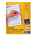 Avery® Printable Self-Adhesive Tabs, 1 1/4" x 1", Assorted Colors, Pack Of 96 1 thumbnail image
