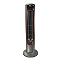 Lasko Wind Curve Oscillating Tower Fan With Ionizer, 42" x 13" x 13", Brown/Silver