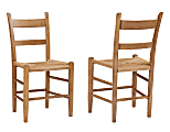 Linon Home Décor Products Lorinda Side Chairs, Medium Oak, Set Of 2 Chairs 1 thumbnail image