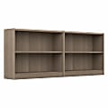 Bush® Furniture Universal Small 30"H 2-Shelf Bookcases, Ash Gray, Set Of 2 Bookcases, Standard Delivery