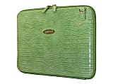 Mobile Edge Faux-Croc 14.1" Techstyle Portfolio - Notebook carrying case - 14.1" - green