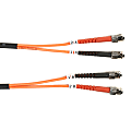 Black Box Fiber Optic Duplex Patch Network Cable - 9.80 ft Fiber Optic Network Cable for Transceiver, Switch, Server, Network Device - First End: 2 x ST Male Network - Second End: 2 x ST Male Network - 10 Gbit/s - Patch Cable - OFNR - 62.5/125 µm - Orange