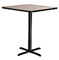National Public Seating Square Café Table, 30"H x 36"W x 36"D, Gray Nebula/Black