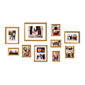 Uniek Kate And Laurel Adlynn Photo Frame Set, Assorted Sizes, Traditional Glam Gold, Set Of 10