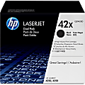 HP 42X High-Yield Black Toner Cartridges, Pack Of 2, Q5942XD