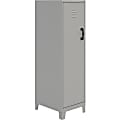 LYS SOHO Locker - 4 Shelve(s) - for Office, Home, Classroom, Playroom, Basement, Garage, Cloth, Sport Equipments, Toy, Game - Overall Size 53.4" x 14.3" x 18" - Silver - Steel