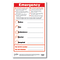 ComplyRight™ Emergency Numbers Safety Poster And Pen Set, English, 8 1/2" x 14"