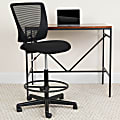 Flash Furniture Ergonomic Mesh Mid-Back Drafting Chair, Black 1 thumbnail image