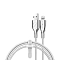 Naztech Titanium USB-To-Lightning Braided Cable, 6', White 1 thumbnail image