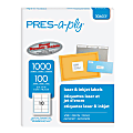 Avery PRES-a-ply™ Labels for Laser and Inkjet Printers, AVE30603, Rectangle, 2"W x 4"L, White, Box Of 1,000