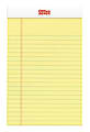 Office Depot® Brand Perforated Legal Pad, 5" x 8", Legal Ruled, 50 Sheets, Canary