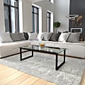 Flash Furniture Glass Coffee Table, Clear/Black 1 thumbnail image