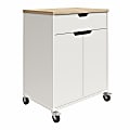 Ameriwood™ Home Systembuild Evolution Versa 1-Drawer Storage Cart With Locking Casters, 35-9/16” x 27-11/16”, White/Weathered Oak 1 thumbnail image