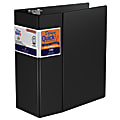 QuickFit® Space-Saving Commercial 3-Ring Binder, 5" D-Rings, 50% Recycled, Black