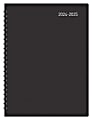 2024-2025 Office Depot® Brand 14-Month Weekly/Monthly Academic Planner, Vertical Format, 7-1/2" x 9", 30% Recycled, Black, July 2024 To August 2025